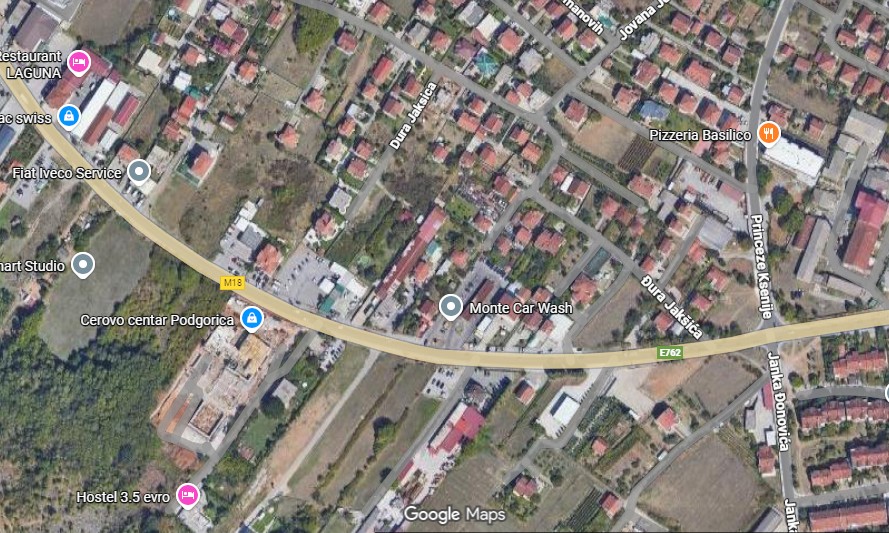 Prodaje se investicioni plac na Zabjelu  Ulica Vojislavljevica, Podgorica.